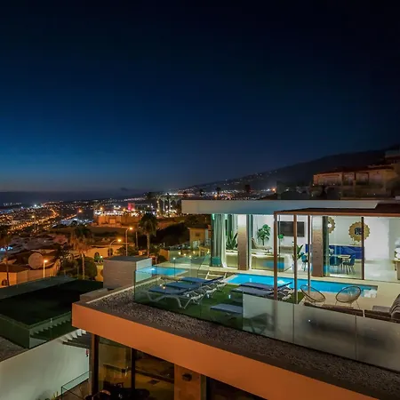 E With Priv, Heated Pool, Ocean View The View Tenerife Вилла *