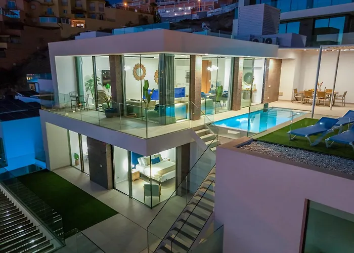 Villa 200m New E With Priv/heated Pool, Ocean View. Costa Adeje (Tenerife)