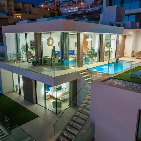 וילה E With Priv, Heated Pool, Ocean View The View Tenerife אדחה